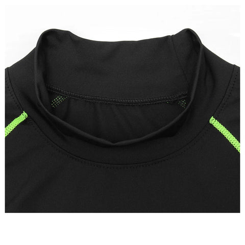 High Neck Tight Sport t Shirt Long Sleeve Men Fitness Dry Fit Rashgard Gym Compression Cloth Jogging Running Fitness Top Tee